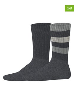 ESPRIT Skarpety (2 pary) "Block" w kolorze antracytowym ze sklepu Limango Polska w kategorii Skarpetki męskie - zdjęcie 188202339