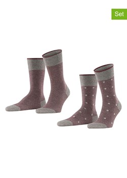 ESPRIT Skarpety (2 pary) "Piqué" w kolorze szaro-czerwonym ze sklepu Limango Polska w kategorii Skarpetki męskie - zdjęcie 188202358