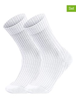 ESPRIT Skarpety (2 pary) "Solid Rib" w kolorze białym ze sklepu Limango Polska w kategorii Skarpetki dziecięce - zdjęcie 188202486