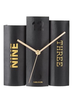 Karlsson Zegar stołowy "Book" w kolorze czarnym - 20 x 20 x 15 cm ze sklepu Limango Polska w kategorii Zegary - zdjęcie 188202755