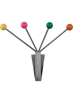 Present Time Wieszak "Neptune" w kolorze srebrnym ze wzorem - 21 x 11,5 cm ze sklepu Limango Polska w kategorii Szafy - zdjęcie 188202919