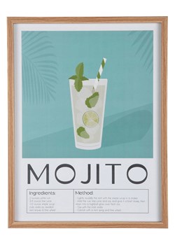 Present Time Druk artystyczny "Mojito" w kolorze błękitnym w ramce - 41,5 x 31,5 cm ze sklepu Limango Polska w kategorii Obrazy - zdjęcie 188202959