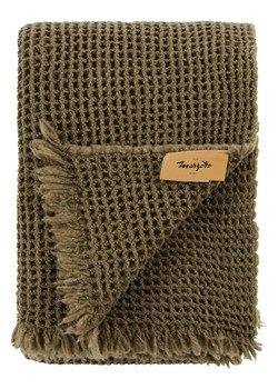 Lanerossi Wełniany koc "Maddalena" w kolorze khaki - 180 x 130 cm ze sklepu Limango Polska w kategorii Tekstylia - zdjęcie 188204395