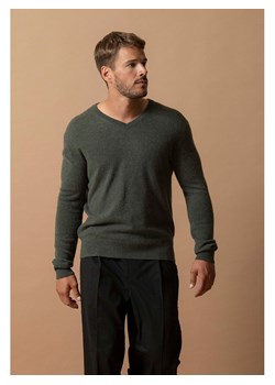Perfect Cashmere Kaszmirowy sweter "Alexander" w kolorze ciemnozielonym ze sklepu Limango Polska w kategorii Swetry męskie - zdjęcie 188209505