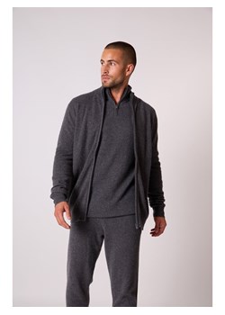 Perfect Cashmere Kaszmirowy kardigan "Cody" w kolorze antracytowym ze sklepu Limango Polska w kategorii Swetry męskie - zdjęcie 188209586