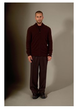 Perfect Cashmere Kaszmirowy kardigan "Cody" w kolorze brązowym ze sklepu Limango Polska w kategorii Swetry męskie - zdjęcie 188209607