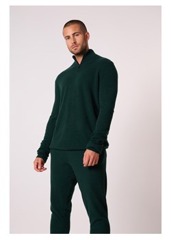 Perfect Cashmere Kaszmirowy sweter "Greg" w kolorze ciemnozielonym ze sklepu Limango Polska w kategorii Swetry męskie - zdjęcie 188209767