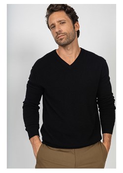 Perfect Cashmere Kaszmirowy sweter "Lorenzo" w kolorze czarnym ze sklepu Limango Polska w kategorii Swetry męskie - zdjęcie 188209795