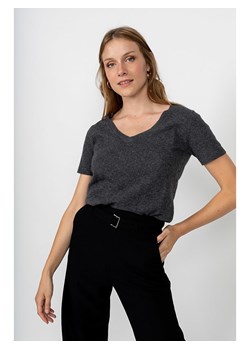 Perfect Cashmere Kaszmirowa koszulka "Joy" w kolorze antracytowym ze sklepu Limango Polska w kategorii Bluzki damskie - zdjęcie 188210145