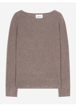 Perfect Cashmere Kaszmirowy sweter "Megan" w kolorze szarobrązowym ze sklepu Limango Polska w kategorii Swetry damskie - zdjęcie 188210466