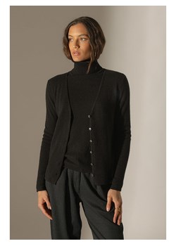 Perfect Cashmere Kaszmirowy kardigan "Paige" w kolorze czarnym ze sklepu Limango Polska w kategorii Swetry damskie - zdjęcie 188210546