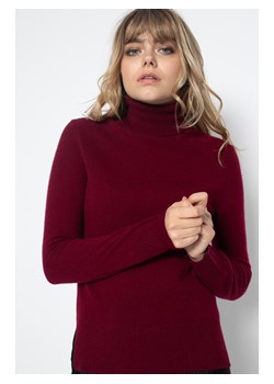 Perfect Cashmere Kaszmirowy golf "Tracy" w kolorze bordowym ze sklepu Limango Polska w kategorii Swetry damskie - zdjęcie 188210667