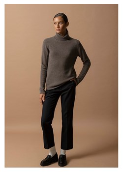 Perfect Cashmere Kaszmirowy golf "Willow" w kolorze szarobrązowym ze sklepu Limango Polska w kategorii Swetry damskie - zdjęcie 188210715
