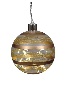 näve Zawieszka LED "Ball" w kolorze złotym - Ø 10 cm ze sklepu Limango Polska w kategorii Dekoracje bożonarodzeniowe - zdjęcie 188218326
