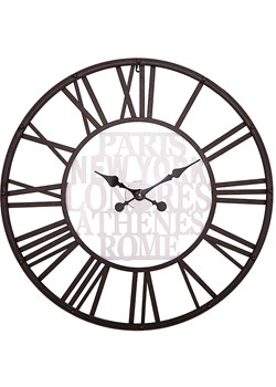 Anticline Zegar ścienny "Paris-Rome" w kolorze brązowo-białym - Ø 80 cm ze sklepu Limango Polska w kategorii Zegary - zdjęcie 188218528