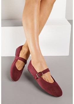 Bordowe Balerinki w Stylu Mary Jane Urifiel ze sklepu born2be.pl w kategorii Balerinki - zdjęcie 188218897