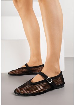 Czarne Siateczkowe Balerinki Appletwinkle ze sklepu born2be.pl w kategorii Balerinki - zdjęcie 188219149
