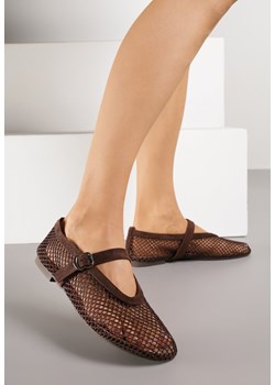 Brązowe Siateczkowe Balerinki Appletwinkle ze sklepu born2be.pl w kategorii Balerinki - zdjęcie 188219167