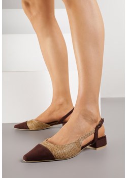 Brązowe Sandały z Plecionką Fourash ze sklepu born2be.pl w kategorii Sandały damskie - zdjęcie 188219176