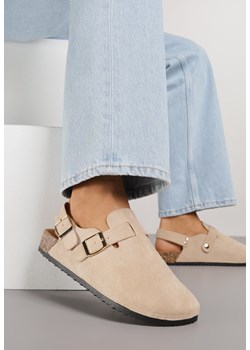 Beżowe Sandały Typu Chodaki z Klamrami Silvermore ze sklepu renee.pl w kategorii Sandały damskie - zdjęcie 188219587
