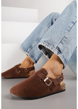 Brązowe Sandały Typu Chodaki z Klamrami Silvermore ze sklepu renee.pl w kategorii Sandały damskie - zdjęcie 188219605