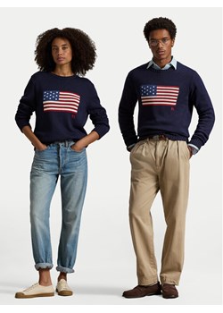 Polo Ralph Lauren Sweter 710718281006 Granatowy Regular Fit ze sklepu MODIVO w kategorii Swetry męskie - zdjęcie 188220027