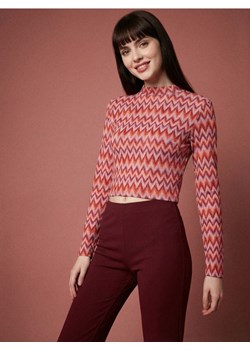 Sinsay - Żakardowa bluzka z golfem - wielobarwny ze sklepu Sinsay w kategorii Bluzki damskie - zdjęcie 188220595
