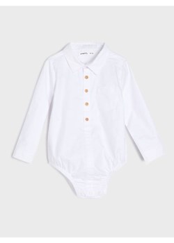 Sinsay - Bawełniane body z ozdobnymi guzikami - biały ze sklepu Sinsay w kategorii Body niemowlęce - zdjęcie 188221278