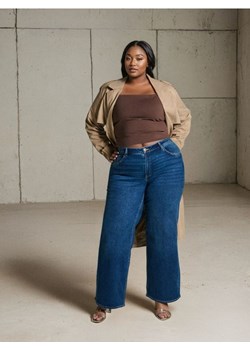 Sinsay - Jeansy wide leg Plus Size - granatowy ze sklepu Sinsay w kategorii Jeansy damskie - zdjęcie 188221309