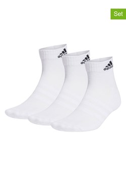 adidas Skarpety sportowe (3 pary) w kolorze białym ze sklepu Limango Polska w kategorii Skarpetki męskie - zdjęcie 188221799