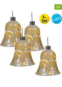 näve Dekoracyjne zawieszki LED (4 szt.) w kolorze złotym - Ø 11 cm ze sklepu Limango Polska w kategorii Dekoracje bożonarodzeniowe - zdjęcie 188221887