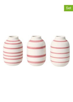 Kähler Wazony (3 szt.) "Omaggio" w kolorze biało-jasnoróżowym - wys.8,5 cm ze sklepu Limango Polska w kategorii Wazony - zdjęcie 188225085