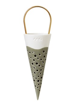 Kähler Świecznik w kolorze biało-oliwkowym - wys. 18 cm ze sklepu Limango Polska w kategorii Świeczniki - zdjęcie 188225217