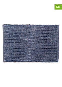 LYNGBY Podkładki stołowe (2 szt.) "Herringbone" w kolorze granatowym - 43 x 30 cm ze sklepu Limango Polska w kategorii Podkładki na stół - zdjęcie 188225267