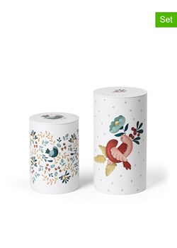 Rosendahl Pojemniki (2 szt.) "Cottage" w kolorze białym ze wzorem ze sklepu Limango Polska w kategorii Akcesoria i przechowywanie - zdjęcie 188225295