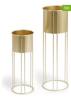 Lifa Living Stojaki (2 szt.) "Mila" w kolorze złotym na rośliny ze sklepu Limango Polska w kategorii Doniczki i osłonki - zdjęcie 188225788