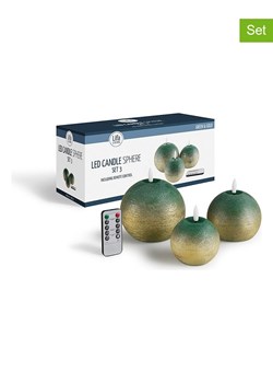 Lifa Living Świece LED (3 szt.) w kolorze zielono-żółtym ze sklepu Limango Polska w kategorii Świece i dyfuzory - zdjęcie 188225845