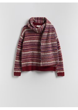 Reserved - Sweter z szalem - wielobarwny ze sklepu Reserved w kategorii Swetry damskie - zdjęcie 188227017