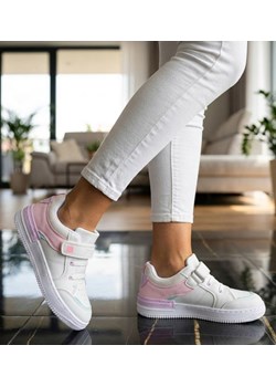 Beżowe dziewczęce buty sportowe /G11-2 12454 T497/ ze sklepu Pantofelek24.pl w kategorii Trampki dziecięce - zdjęcie 188227078