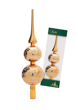 Krebs Glas Lauscha Szpic w kolorze złotym na choinkę - dł. 33 cm ze sklepu Limango Polska w kategorii Dekoracje bożonarodzeniowe - zdjęcie 188227915