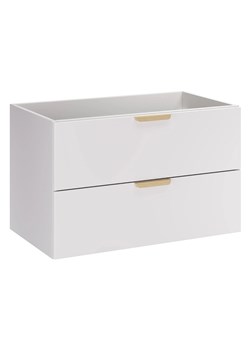 Biała szafka łazienkowa pod umywalkę - Verdessa 3X 80 cm ze sklepu Edinos.pl w kategorii Szafki i regały łazienkowe - zdjęcie 188228356