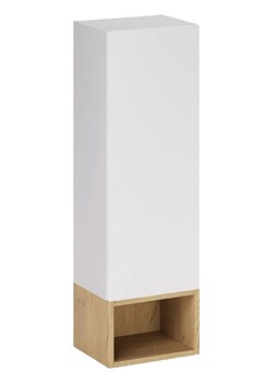 Biały wąski półsłupek łazienkowy - Verdessa 7X ze sklepu Edinos.pl w kategorii Szafki i regały łazienkowe - zdjęcie 188228369