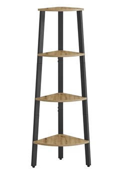 Narożny regał na książki dąb artisan - Cassine 3X ze sklepu Edinos.pl w kategorii Regały i witryny - zdjęcie 188228398