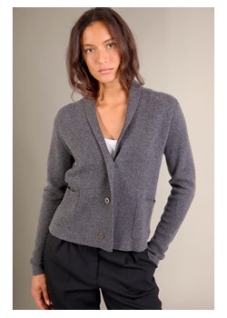 Perfect Cashmere Kaszmirowy kardigan "Mila" w kolorze antracytowym ze sklepu Limango Polska w kategorii Swetry damskie - zdjęcie 188229477