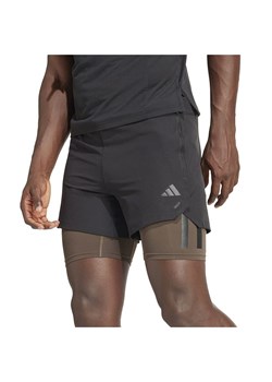 adidas Szorty 2w1 w kolorze czarno-brązowym do biegania ze sklepu Limango Polska w kategorii Spodenki męskie - zdjęcie 188229507