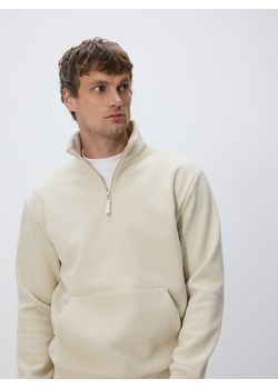 Reserved - Bluza z wysoką stójką - beżowy ze sklepu Reserved w kategorii Bluzy męskie - zdjęcie 188230185