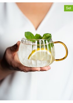 Vialli Design Szklanki (2 szt.) "Tulip" w kolorze żółtym - 350 ml ze sklepu Limango Polska w kategorii Naczynia - zdjęcie 188230545