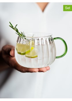 Vialli Design Szklanki (2 szt.) "Tulip" w kolorze zielonym - 350 ml ze sklepu Limango Polska w kategorii Naczynia - zdjęcie 188230548