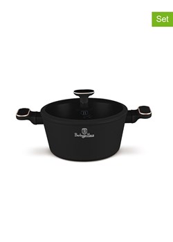 Berlinger Haus 2-częściowy zestaw "Black Rose Collection" w kolorze czarnym - Ø 24 cm ze sklepu Limango Polska w kategorii Garnki - zdjęcie 188231287