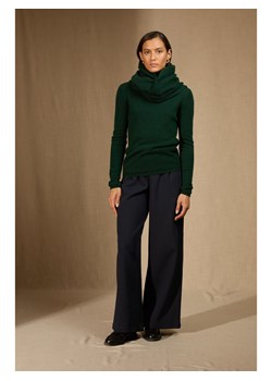 Perfect Cashmere Kaszmirowy sweter "Clody" w kolorze zielonym ze sklepu Limango Polska w kategorii Swetry damskie - zdjęcie 188232448